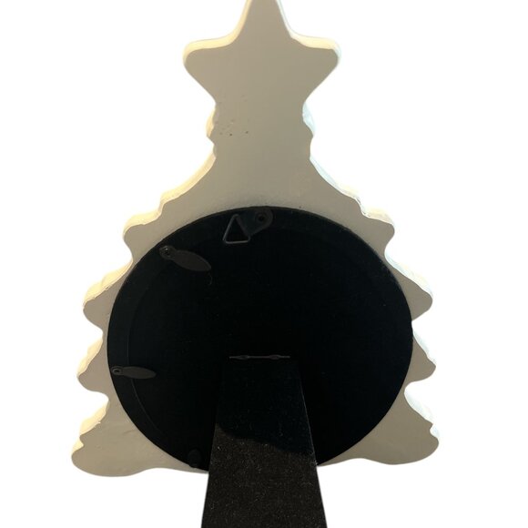 RACHEL ZOE Round Picture Frame Christmas Tree Shaped Gold Star 10 1/2" PRETTY - Picture 4 of 8